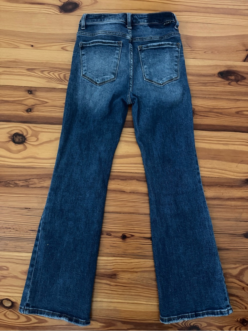 EUC RISEN High Rise Ankle Flare Jeans Women’s Dark Blue RDP5601 size 1/25 - Picture 8 of 10